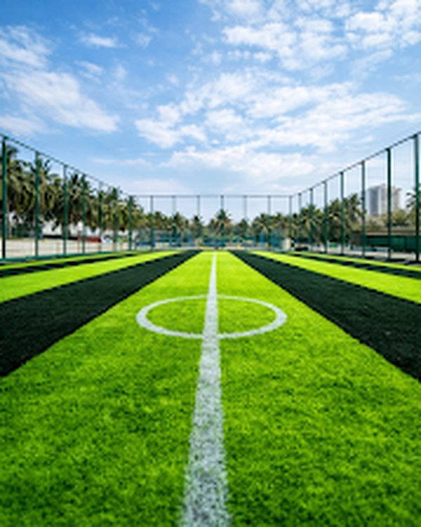 Football turf — wide green field