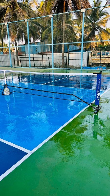 Pickleball court — net close-up